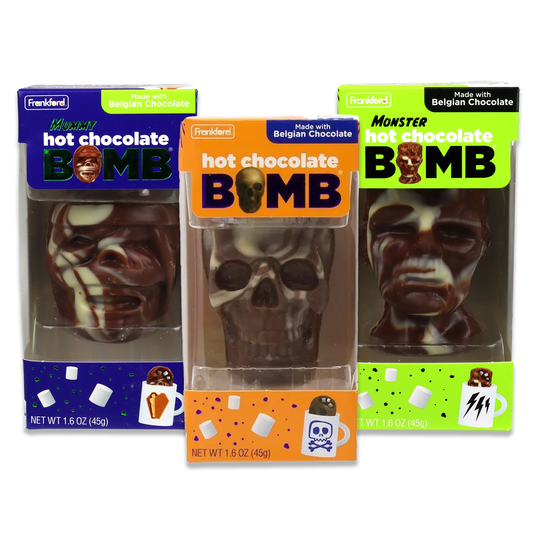 Frankford Hallowen Hot Chocolate Bombs 1 Mummy 1 Monster 1 Skull Variety Pack of 3