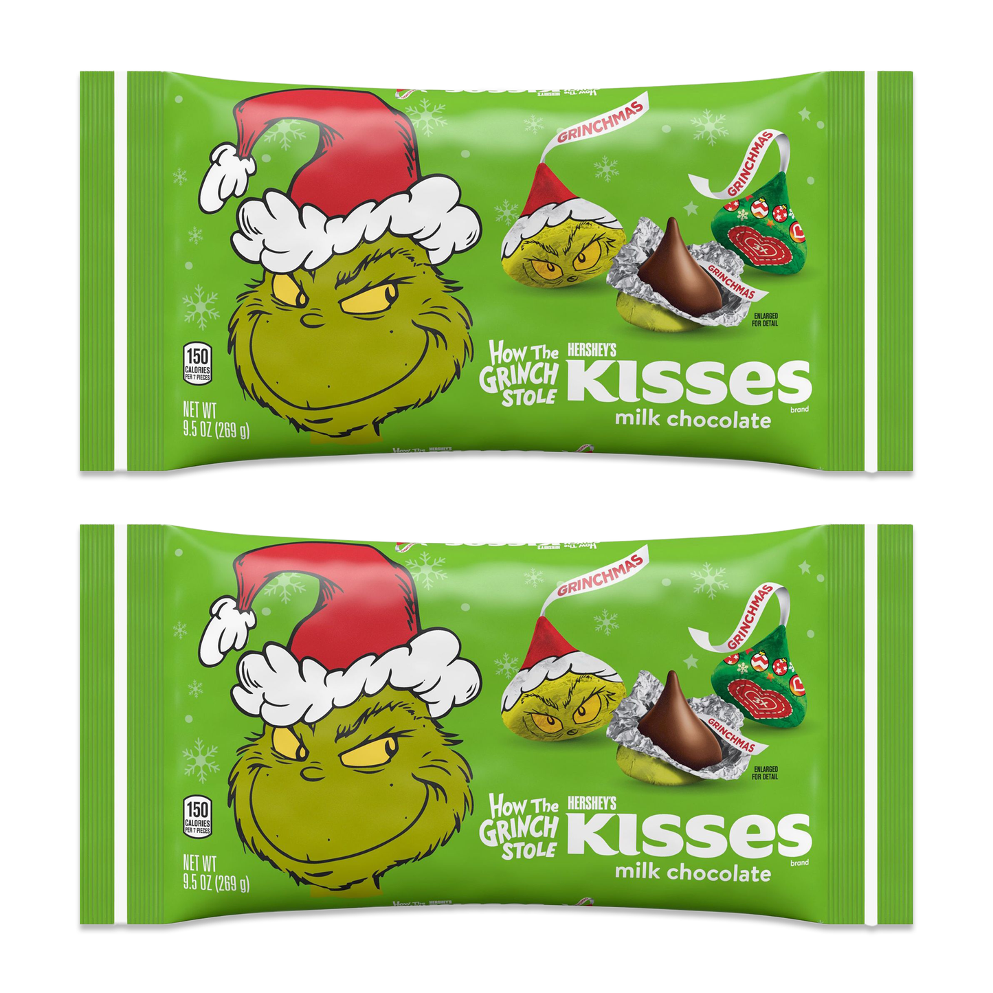 Hershey Kisses Grinch 9.5oz Pack of 2