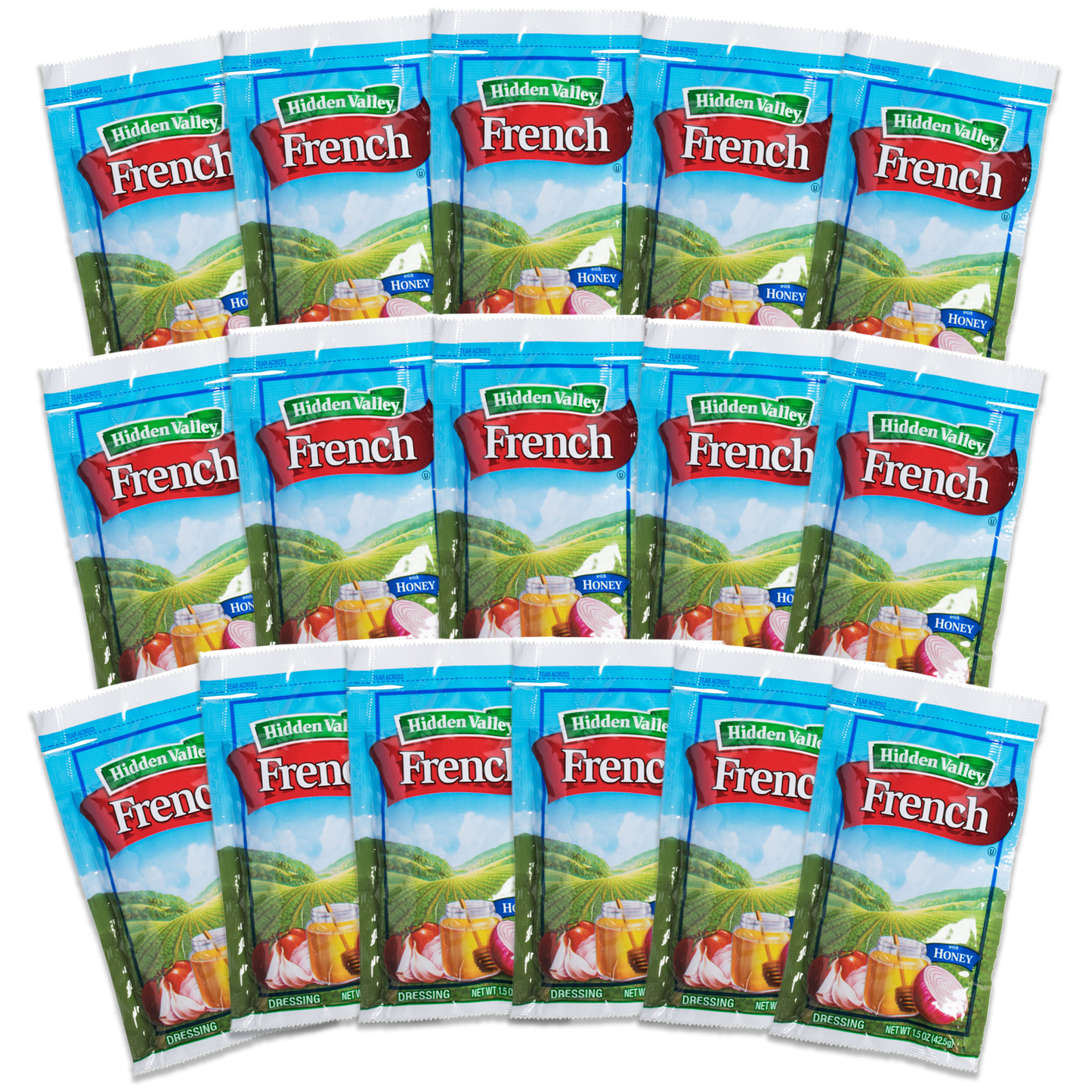 Hidden Valley French Dressing Single Serve 1.5oz Packets (Pack of 16)