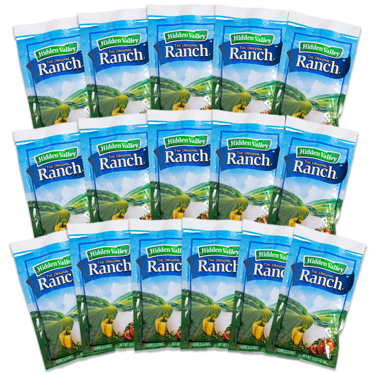 Hidden Valley Ranch Dressing 1.5oz Packet Bulk 16 Pack, Ranch Packet, Salad Dressing Packets, Ranch Dressing Packets, Ranch Dressing Mix