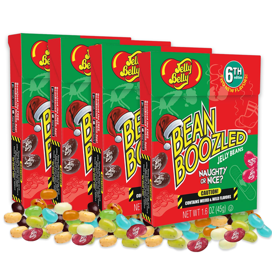 Jelly Belly Naughty or Nice Christmas Spinners 1.6oz Pack of 4