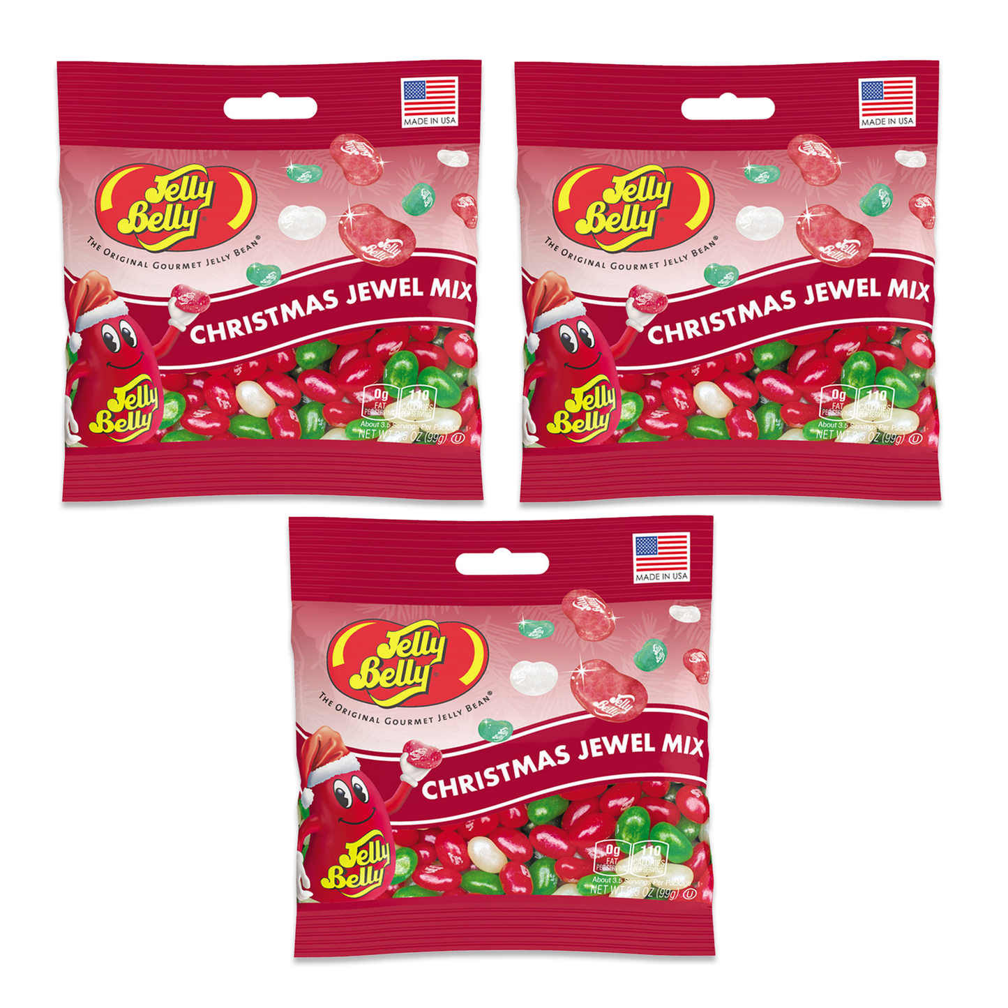 Jelly Belly Christmas Jewel Mix 3.5oz Pack of 3