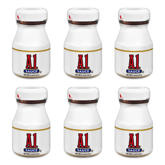 A1 Steak Sauce 6 Pack of Mini 2oz Bottles. Steak Marinade Sauces, Meat Sauce, A1 Sauce Packets, Bbq Sauce Packets, A-1 Steak Sauce, Marinade Sauce, New York Steak, Mini Bbq Sauce