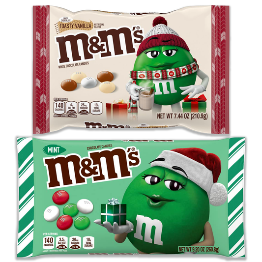 M&M Vanilla Toasty Peanut and Holiday Mint Variety Pack