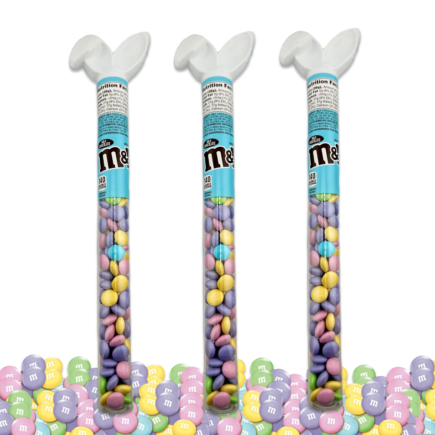 Easter Candy M&Ms Bulk 3 Pack of M&M Tubes Easter Bunny Ear. Easter Chocolate M&M Tubes, M&Ms Candy, Pastel Candy Easter Chocolate, Bulk M&Ms, Mnm Candy, M&Ms Candy Bulk.