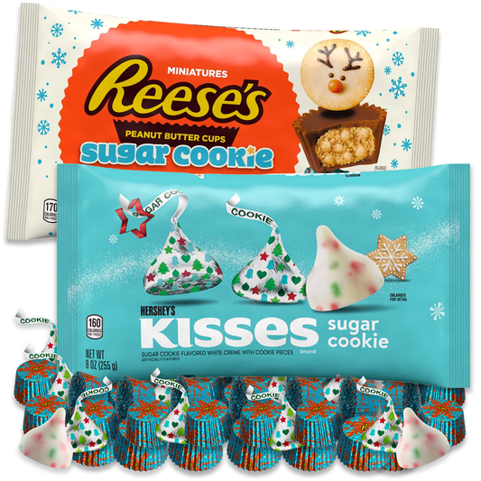 Hershey Kisses Sugar Cookie and Reese's Sugar Cookie Variety Pack of 2