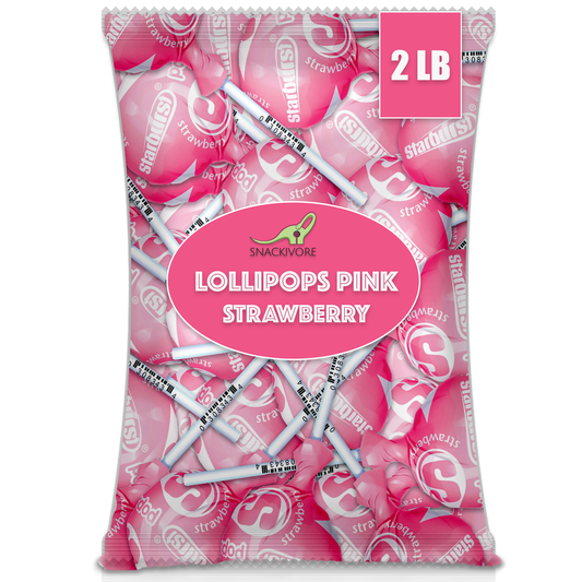 Starburst Lollipops Strawberry Pink 2lb Bulk Bag