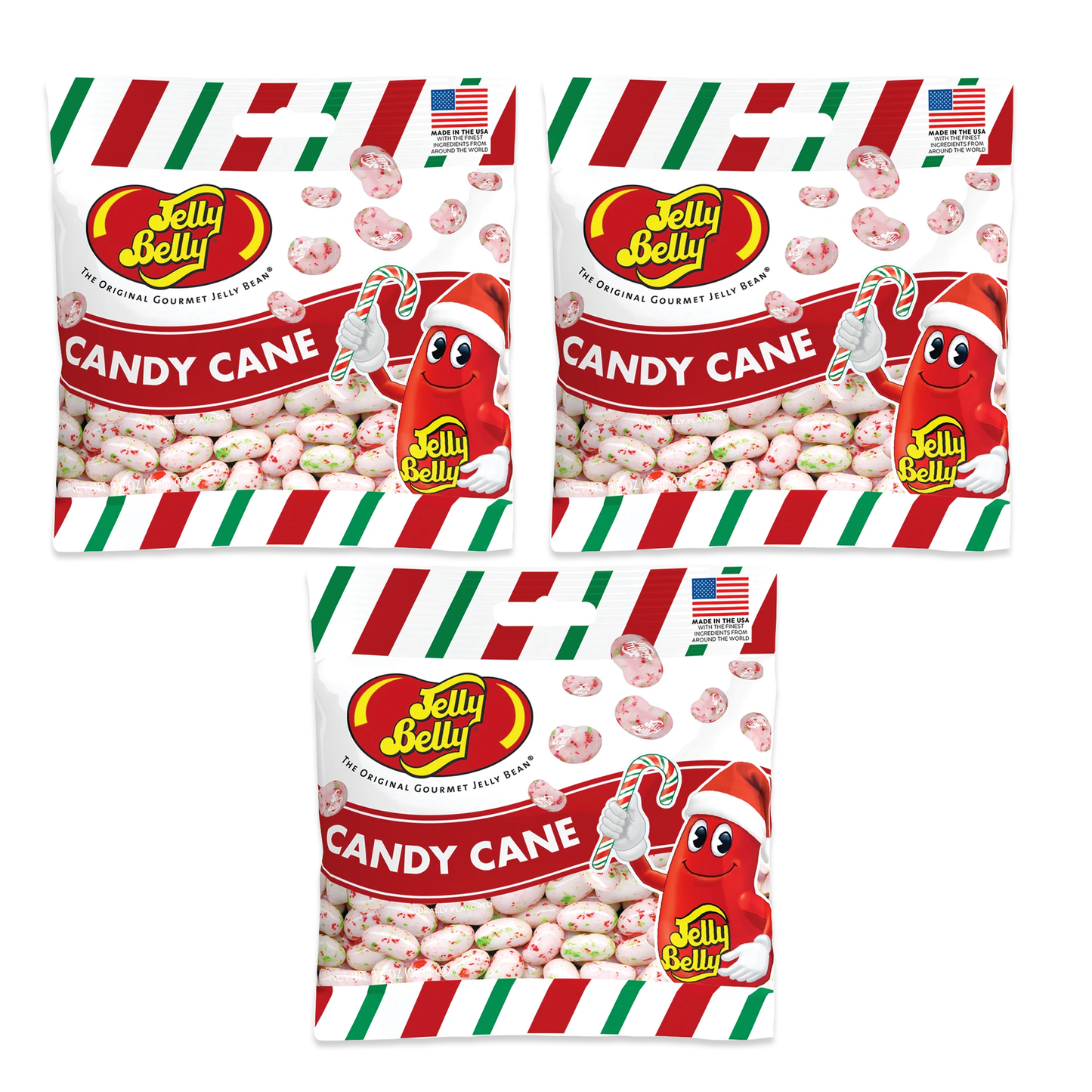 Jelly Belly Candy Cane 3.5oz Pack of 3