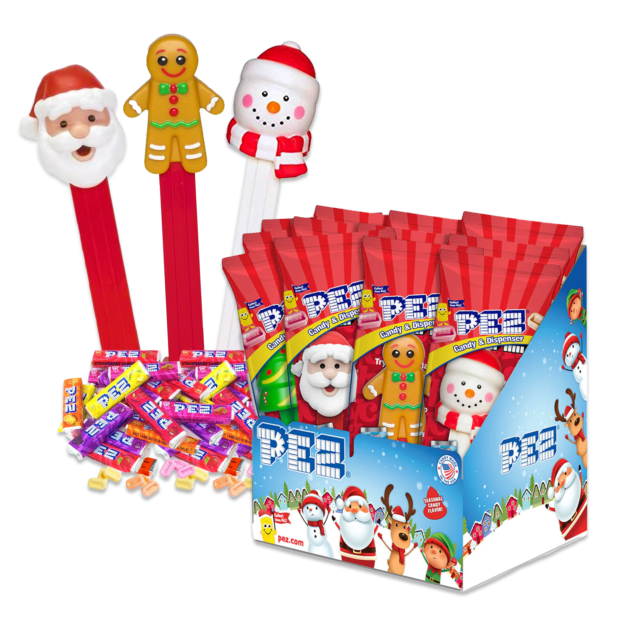 Pez Holiday Christmas Dispenser Pack Of 36 Dispensers – Inspired Candy