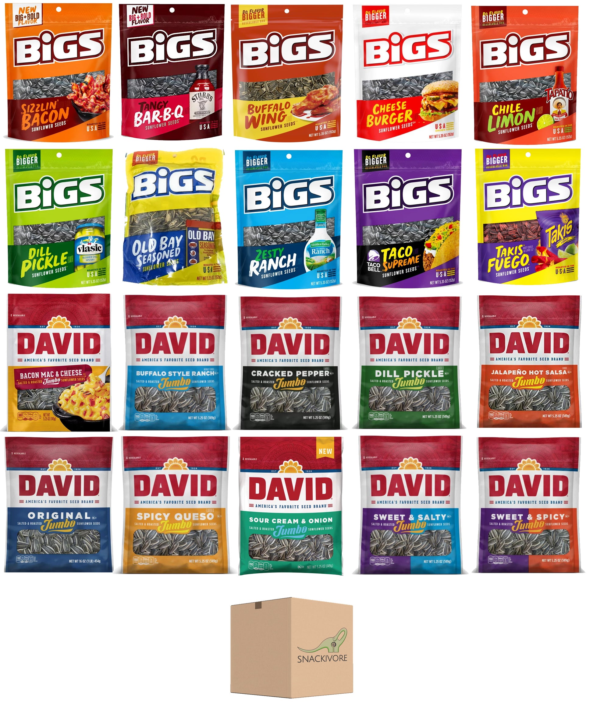 Sunflower Seeds Ultimate Variety Pack by BIGS and DAVID