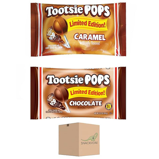 Tootsie Pops Limited Edition Bundle (1 Bag of Caramel and 1 Bag of Chocolate)