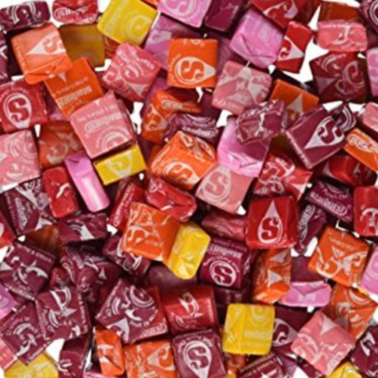 Ultimate Party Mix All 6 Flavors Starburst Candy in Bulk 5LB Bag of 6 Starburst Flavors- Cherry Starburst, Strawberry Starburst, Watermelon Starburst, Fruit Punch Starburst, Orange and Lemon By Inspired Candy.